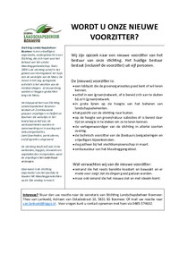 WORDT U ONZE NIEUWE VOORZITTER?